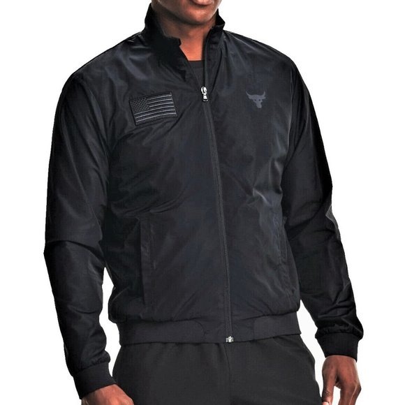 Under Armour Project Rock x Freedom Veteran's Day Men's S-XXL Bomber Jacket - Picture 6 of 16